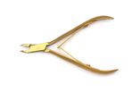 Nail Cuticle Nipper Toe Manicure Scissors Nail Art Clipper Cutter (10.5cm, Gold)