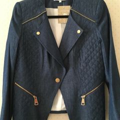 MARIELY PARIS Cotton Zips Jacket New 42        The Uptown Biker!