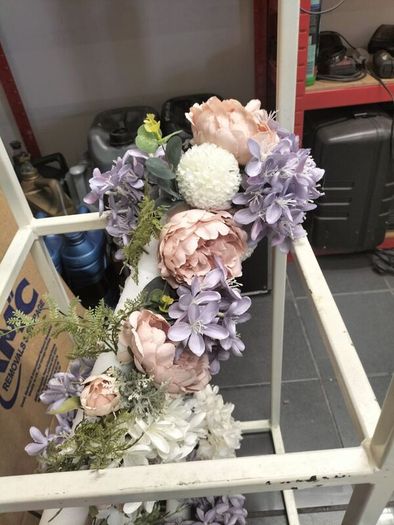 wedding stands and flowers