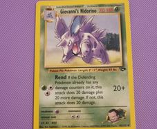 Giovanni's Nidorino Pokemon card from Gym Challenge (45/132)