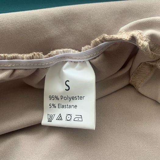 Ruched one shoulder cream top. Size S