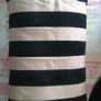 Oversized Striped set of cushions Black & tan/beige Image 2