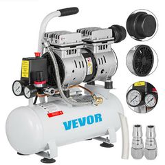 BRAND NEW Whisper Compressor Oil Free Air Compressor 9L Heat Dissipation Manometer Silent