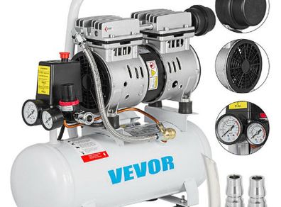 BRAND NEW Whisper Compressor Oil Free Air Compressor 9L Heat Dissipation Manometer Silent