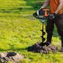 Post Hole Digger Gas Powered, 52CC 1450W Earth Auger, Gas Auger with 6" & 10"Auger Drill Action Design Bits & 3 Extension Rods, Post Fence Hole Digger Image 5