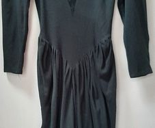 vintage lovely black dress lace detail on back