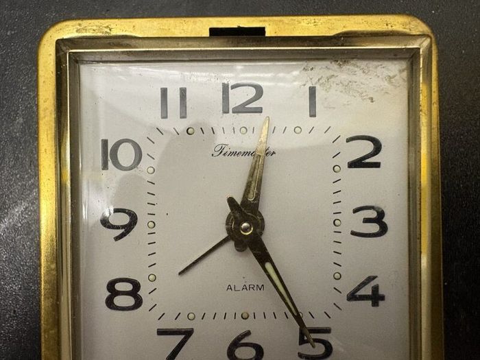 Vintage Timemaster Wind-Up Travel Alarm Clock