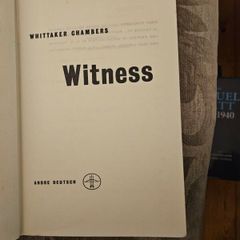 Witness. By Whittaker Chambers. Published By Andre Deutsch. First Edition Hardback In Fair Condition.  See Photos For Same.