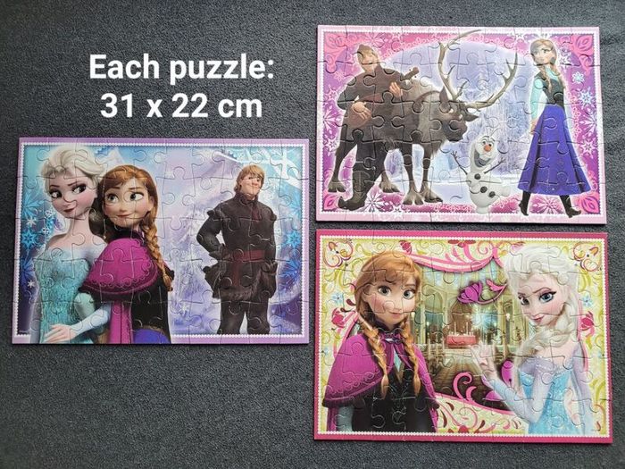 Disney Frozen 3x50 Jigsaw Puzzles 3+