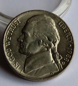 1988 USA 5 Cents "Jefferson Nickel"