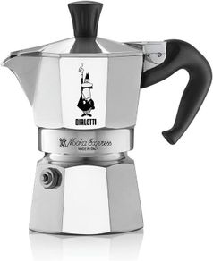 Moka Express Aluminium Stovetop Coffee Maker (2 Cup), 8x11x11 cm