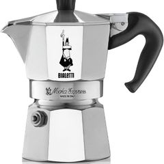 Moka Express Aluminium Stovetop Coffee Maker (2 Cup), 8x11x11 cm
