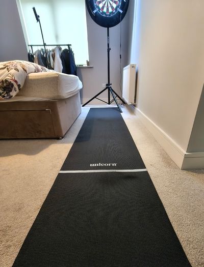 Unicorn Darts mat and checkout poster