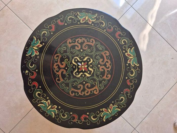 Chinese Black Lacquer Side Table