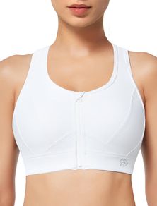 Brand new Women's High Support Front-Closure Sports Bra Wide Straps Unpadded