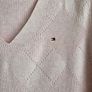 Tommy Hilfiger Pink V-Neck Cotton Knit Jumper Size XL Image 3