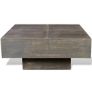 Coffee Table Dark Brown Square Solid Mango Wood Image 3