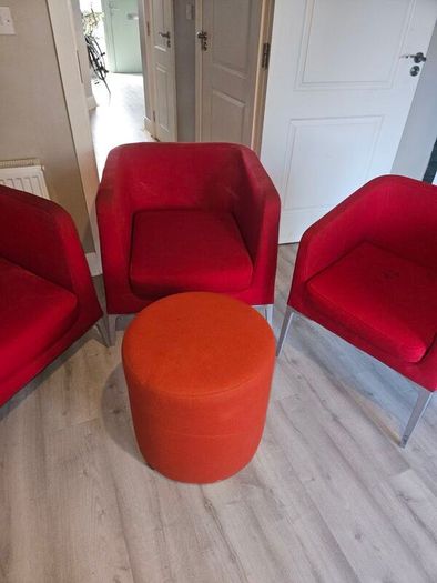 Italian chairs and footstool