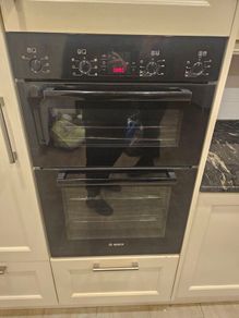 Bosch Built In Double Oven Black Glass Fully Working