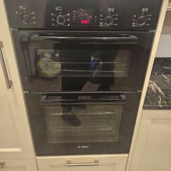 Bosch Built In Double Oven Black Glass Fully Working