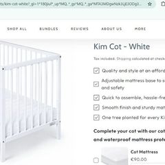 Baby Elegance Cot w/mattress