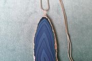 Dragon Vein Agate Pendant on Stg Silver Chain