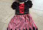 Girls pirate dress and hat age 3-5