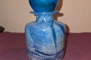 Blue Glass Bottle with Stopper