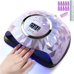FREE EXPRESS SHIPPING 248W UV LED Nail Lamp with 60 Lamp Beads, UV Light for Nails Gel Polish Faster Curing Lamp Nail Dryer with 4 Timers, Auto Sensor, Home Salon Nail Art Light Tools for Fingernail