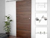 Sliding Door Hardware Kit 183 cm Stainless Steel Silver