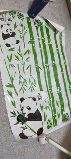Brand New Panda & Bamboo Wall Art Sticker / Decall