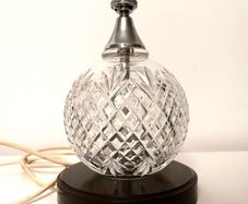 Galway Crystal Table Lamp Antique Style Cut Glass and Wooden Nase