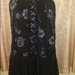 Nouvelle Collection black floral corset tunic/dress size UK28/30 EU56/58 Postage included