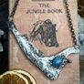 Silver Soldered Baby Deer Jaw and Apatite Viking Amulet Talisman Necklace Wasteland Bone Wearable Art Image 3