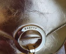 Sandro gold leather handbag
