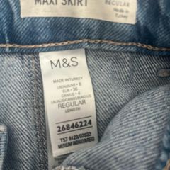 M&S denim maxi skirt