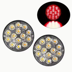 2PCS 14LED Light Round Flashing Light, 12V-24V, Suitable for Car, SUVs, Trucks, Trailers, 2 Light Modes