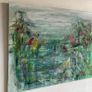 LARGE ORIGINAL ART Original Abstract Landscape Pondscape Irish Art Image 3