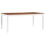 Dining Table White and Brown 180x90x73 cm Pinewood Image 5