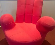 Pink hand shaped chair