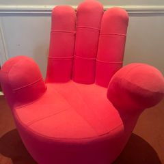 Pink hand shaped chair