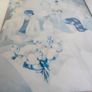 Frames Large Print White And Blue. Image 7