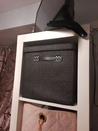 black/white storage box with lid