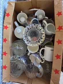 Free Box of Cups, Jugs, Bowls, Glassware Etc
