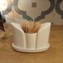 Fine Porcelain Salt & Pepper Shaker With Toothpick Holder (12.5cm x 5.5cm x 9.5cm) Image 3