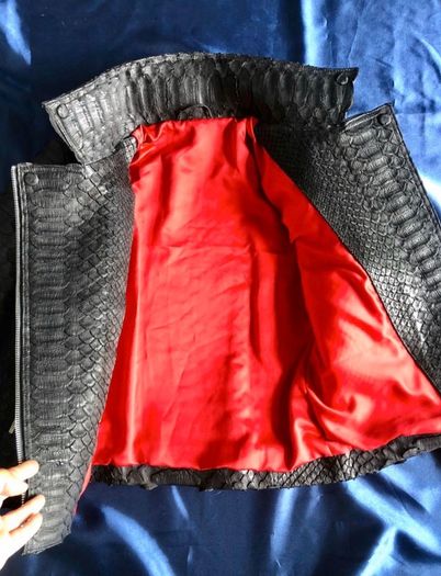Ladies python leather jacket