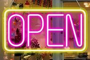 Neon Open Signs, 16.5x 9 Ultra Bright Open Sign, Neon Open Sign with ON/OFF Switch, Electric Light Up Sign for Shop, Stores, Salons, Parties, Window, Restaurant (Pink&amp;Yellow)