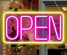 Neon Open Signs, 16.5x 9 Ultra Bright Open Sign, Neon Open Sign with ON/OFF Switch, Electric Light Up Sign for Shop, Stores, Salons, Parties, Window, Restaurant (Pink&Yellow)