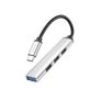 Hoco HB26 Aluminum Alloy 4 in 1 Type-C to USB3.0+ USB2.0 3 Adaptor Tarnish Image 2