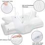 Cervical Contour Memory Foam Pillow for Neck Pain Orthopedic Neck Pillow for Shoulder Pain Ergonomic Head Neck Support Pillow for Side/Back/Stomach Sleepers with Removable Cover (White) Image 3